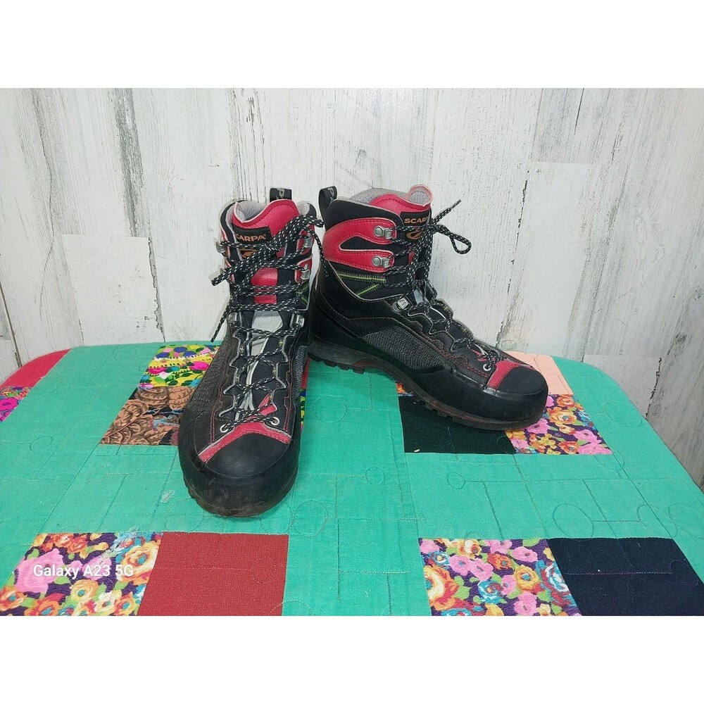Scarpa Black and Red Mountaineer Boots